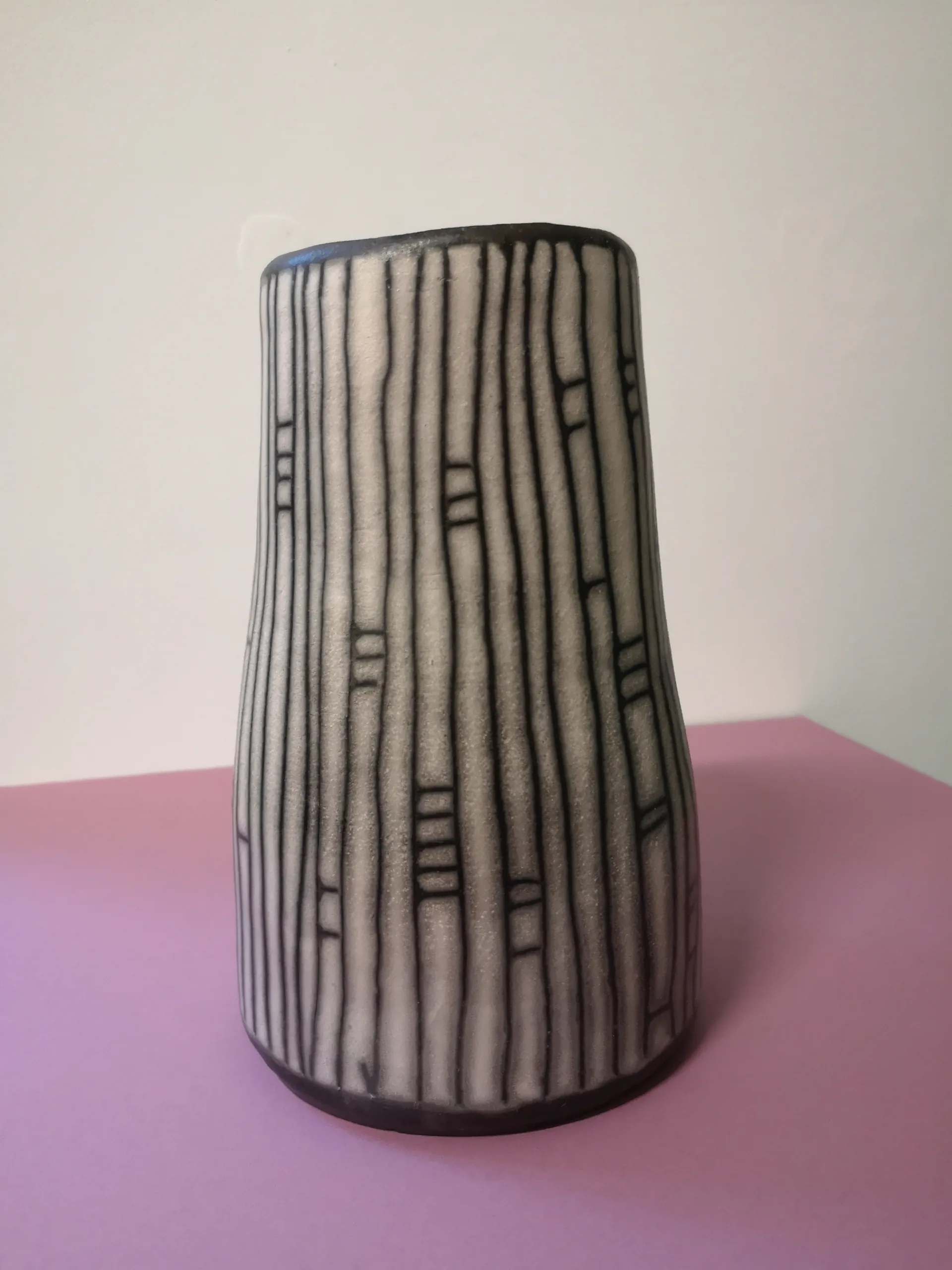 Vaso in ceramica raku