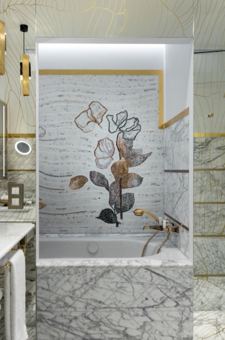 Mosaico decorativo per Hotel Ritz Carlton, Ginevra Svizzera