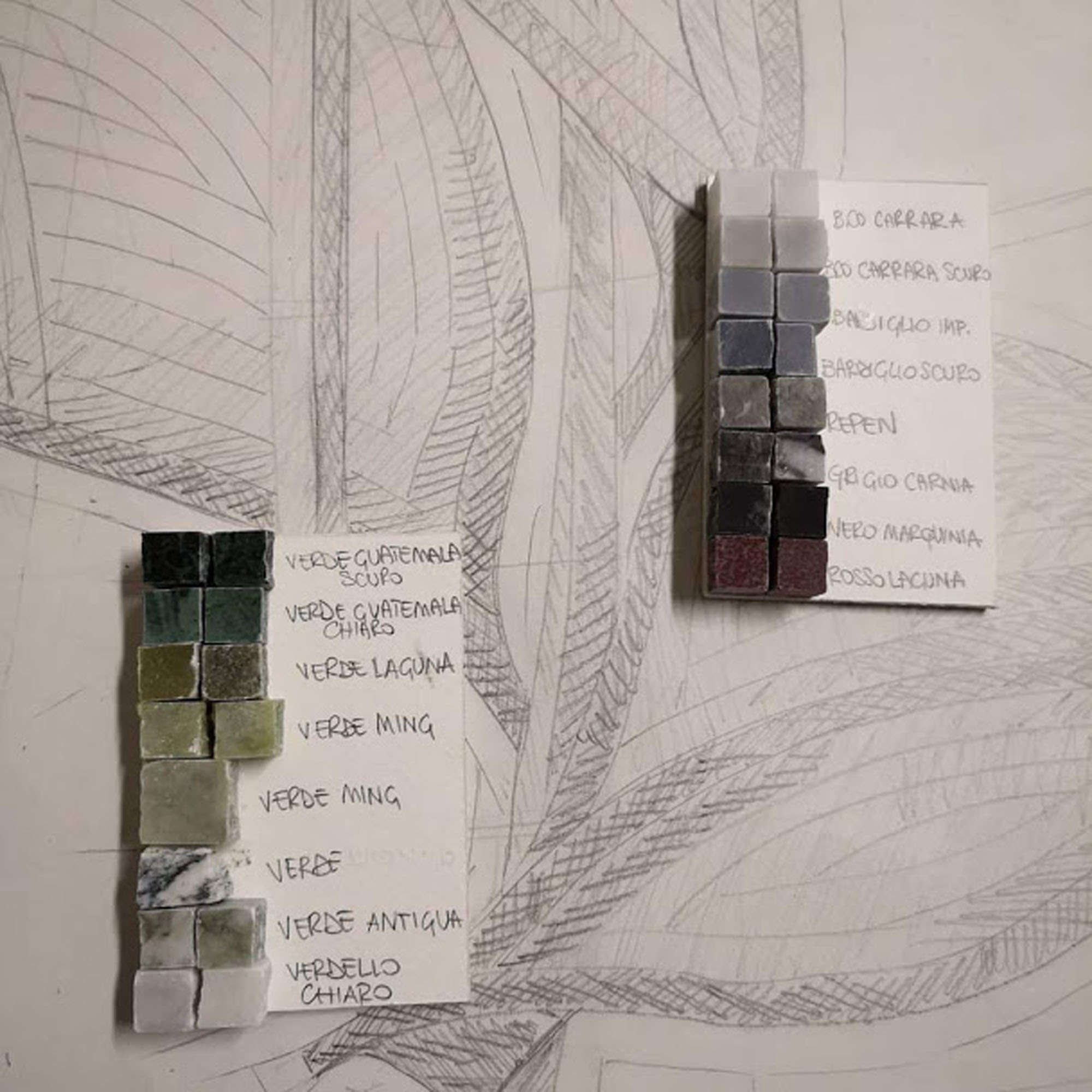 Palette cromatica mosaico